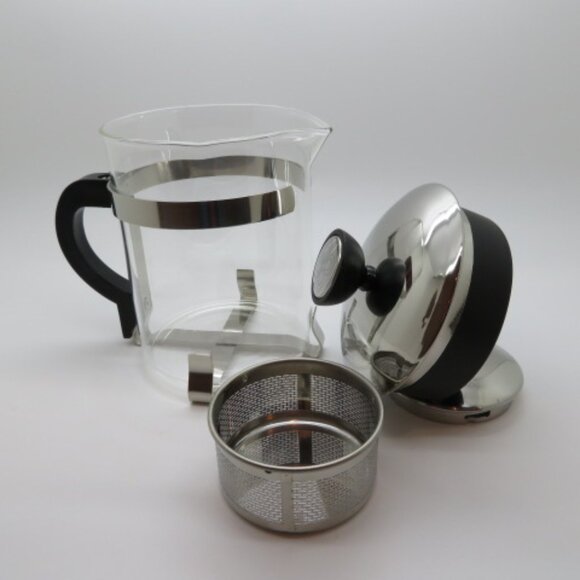 Teapot Tea Infuser Primula 18 oz Glass Pitcher Stainless Steel Basket 1 Serving - Picture 8 of 14